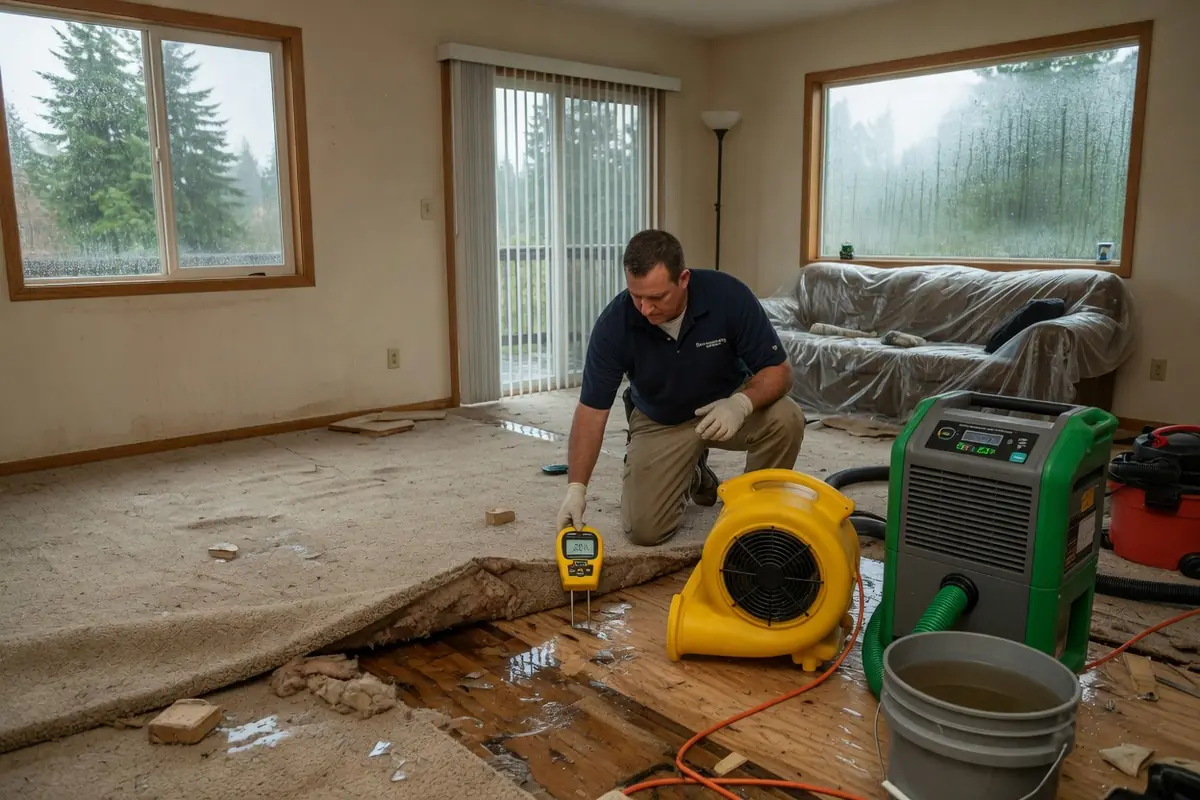Emergency Water Damage Restoration Olympia WA, LLC crew at work